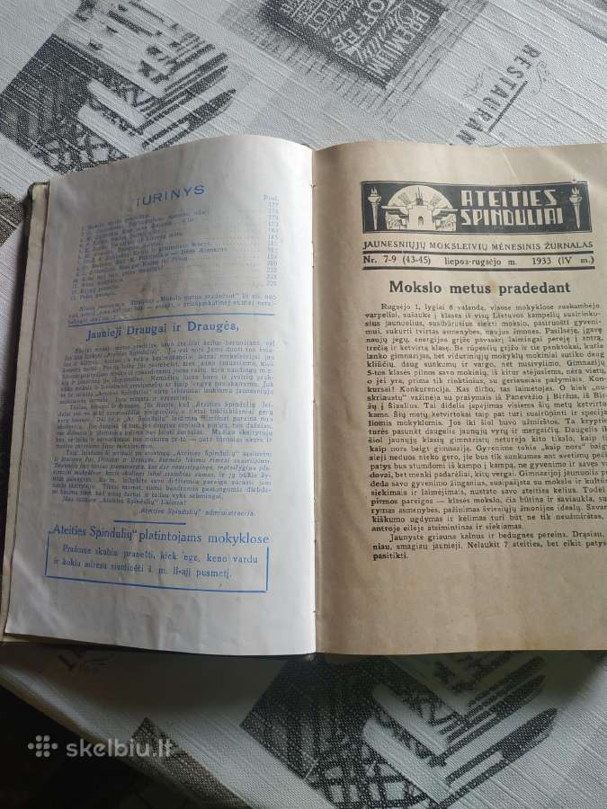 1933 m. jaunesniųjų moksleivių mėnesinis žurnalas - nuotraukos Nr. 3