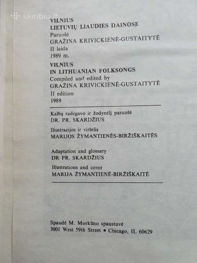 Knyga Vilnius lietuvių liaudies dainose - nuotraukos Nr. 3