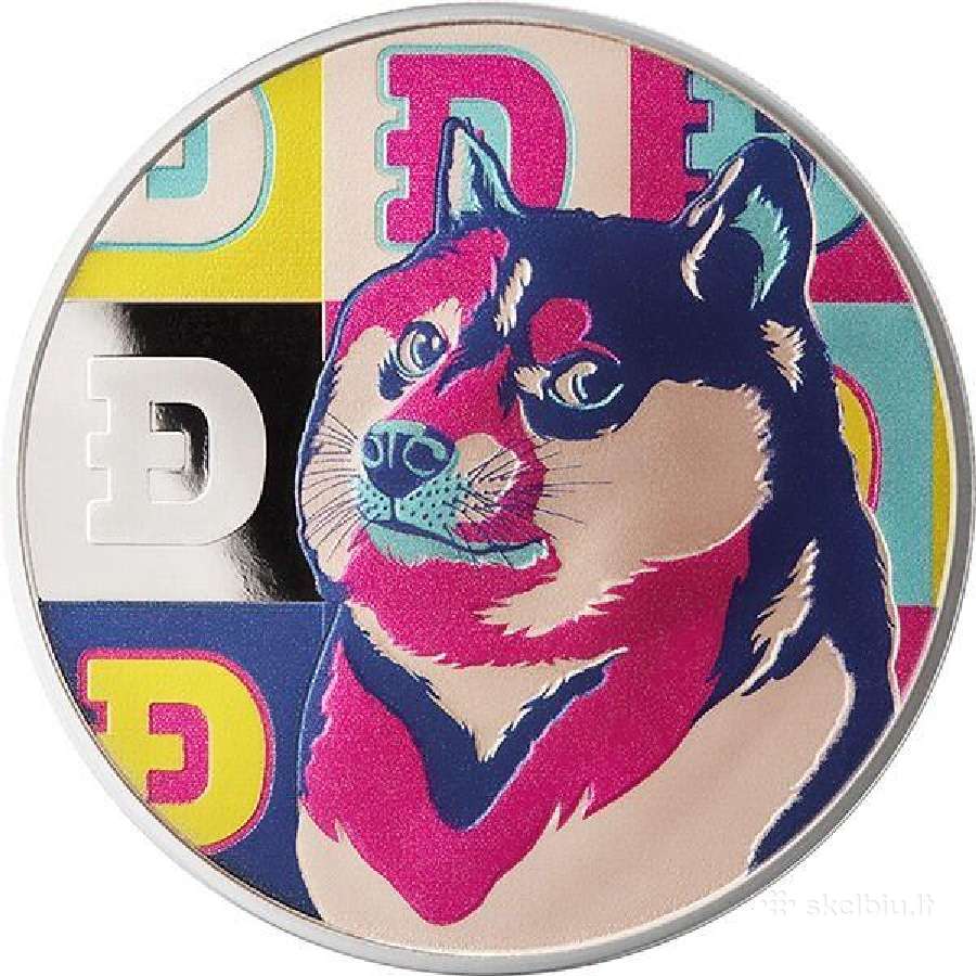 Sidabrinė moneta Dogecoin - Bitcoin