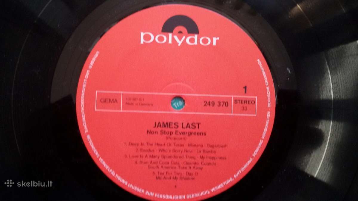 Vinilas Džeimso Lasto orkestras leidimas polydor - nuotraukos Nr. 4