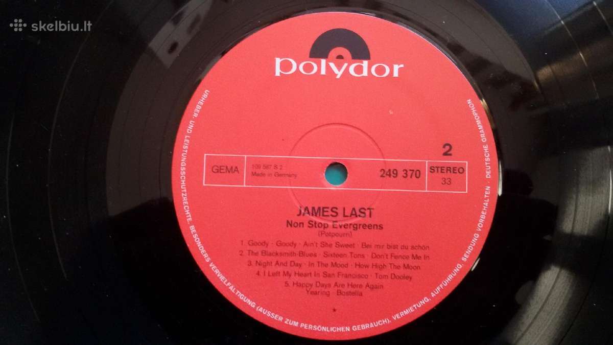 Vinilas Džeimso Lasto orkestras leidimas polydor - nuotraukos Nr. 5