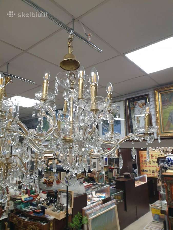 Senovinis krištolinis šviestuvas. Prancūzija - nuotraukos Nr. 4