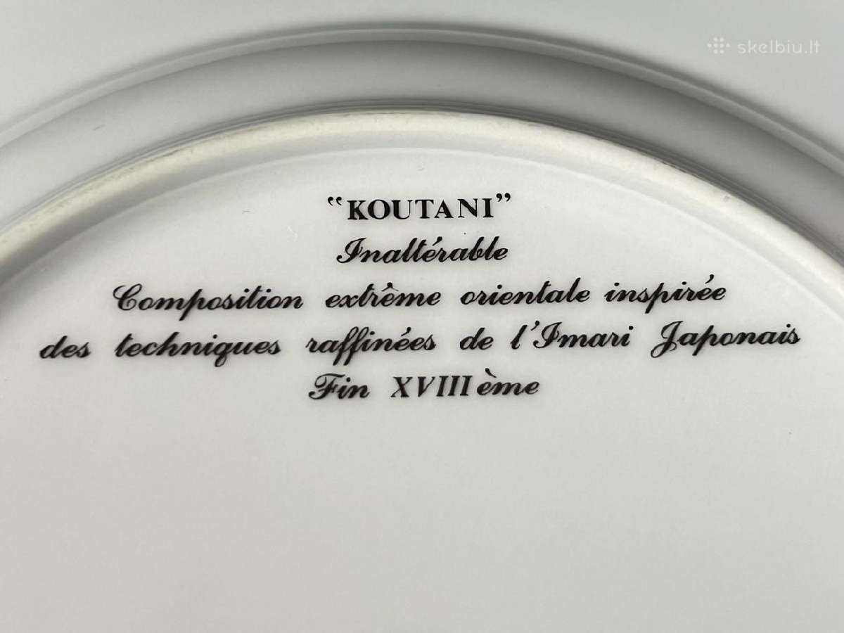 Porcelianinė "raynaud limoges koutani" lėkštė 8v - nuotraukos Nr. 12
