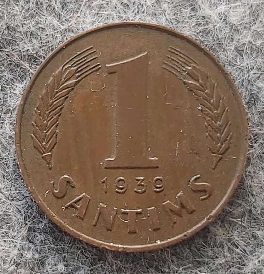 1 santimas brokas . Latvija - nuotraukos Nr. 5