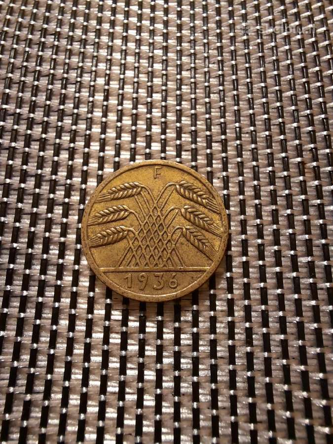 5 pfennig 1936 F - Vokietija - nuotraukos Nr. 2