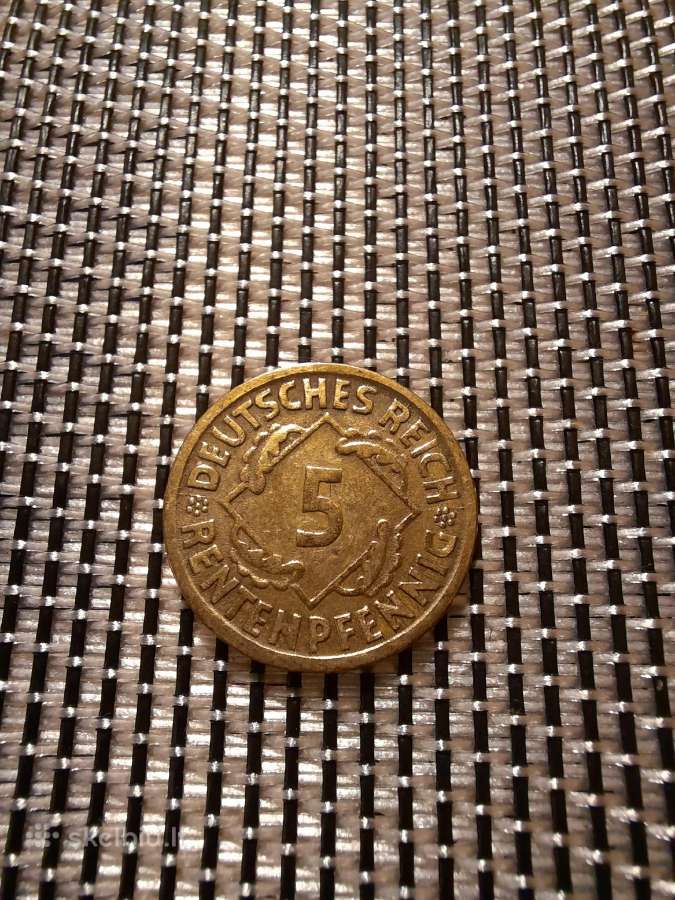 5 pfennig 1924 J - Vokietija Nr3