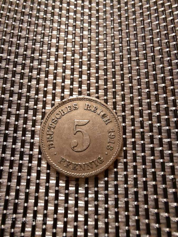 5 pfennig 1913 E - Vokietija