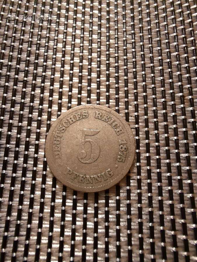 5 pfennig 1875 J - Vokietija