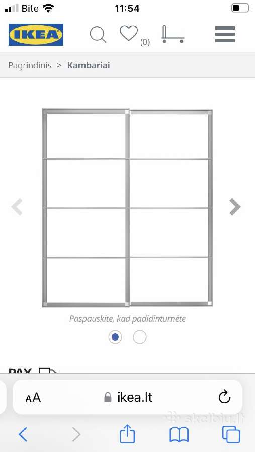 Ikea Pax stumdomu duru sistema 2m ploč/2, 36 aukšč