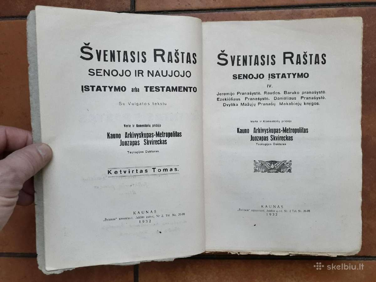 J. Skvireckas "Šventasis raštas" Iv tomas 1932 m. - nuotraukos Nr. 5