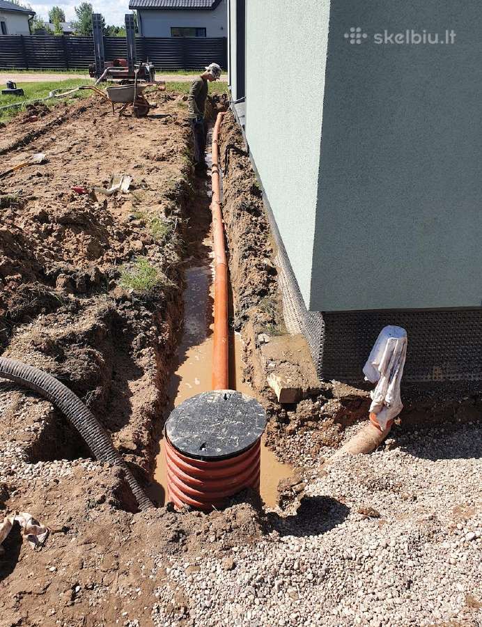 Lauko ir lietaus komunikacijos,drenažas,vandentiek - nuotraukos Nr. 12