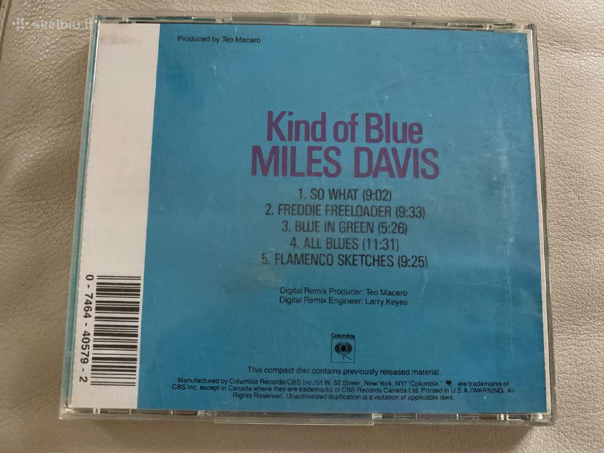 Miles Davis - Kind of Blue - muzikos CD - nuotraukos Nr. 3