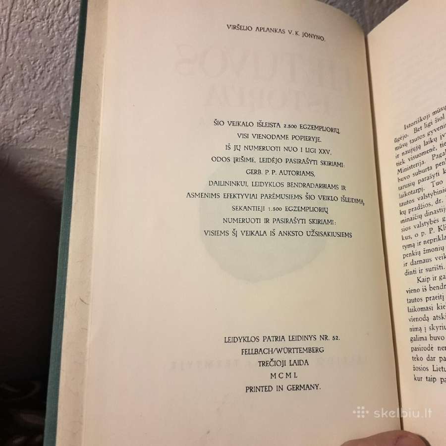 A. Šapoka "Lietuvos istorija" JAV "Patria" 1950 m. - nuotraukos Nr. 3