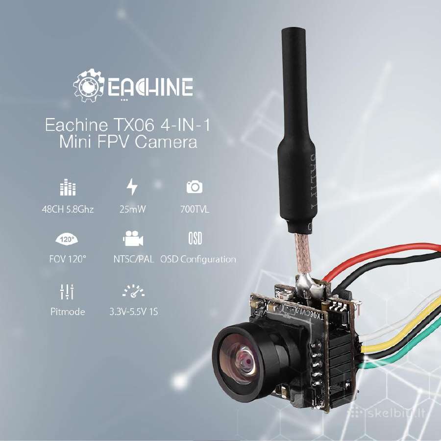 Naujos mini fpv kameros + video tx viename - nuotraukos Nr. 11