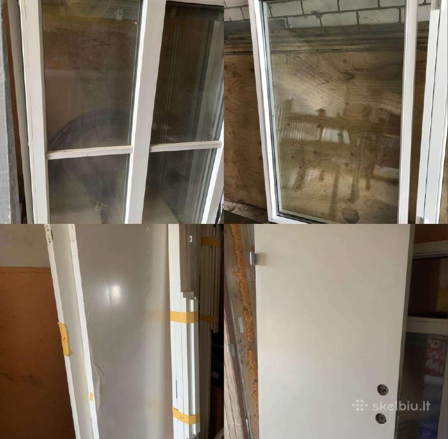 Lauko ir vidaus durys, nauji mediniai langai