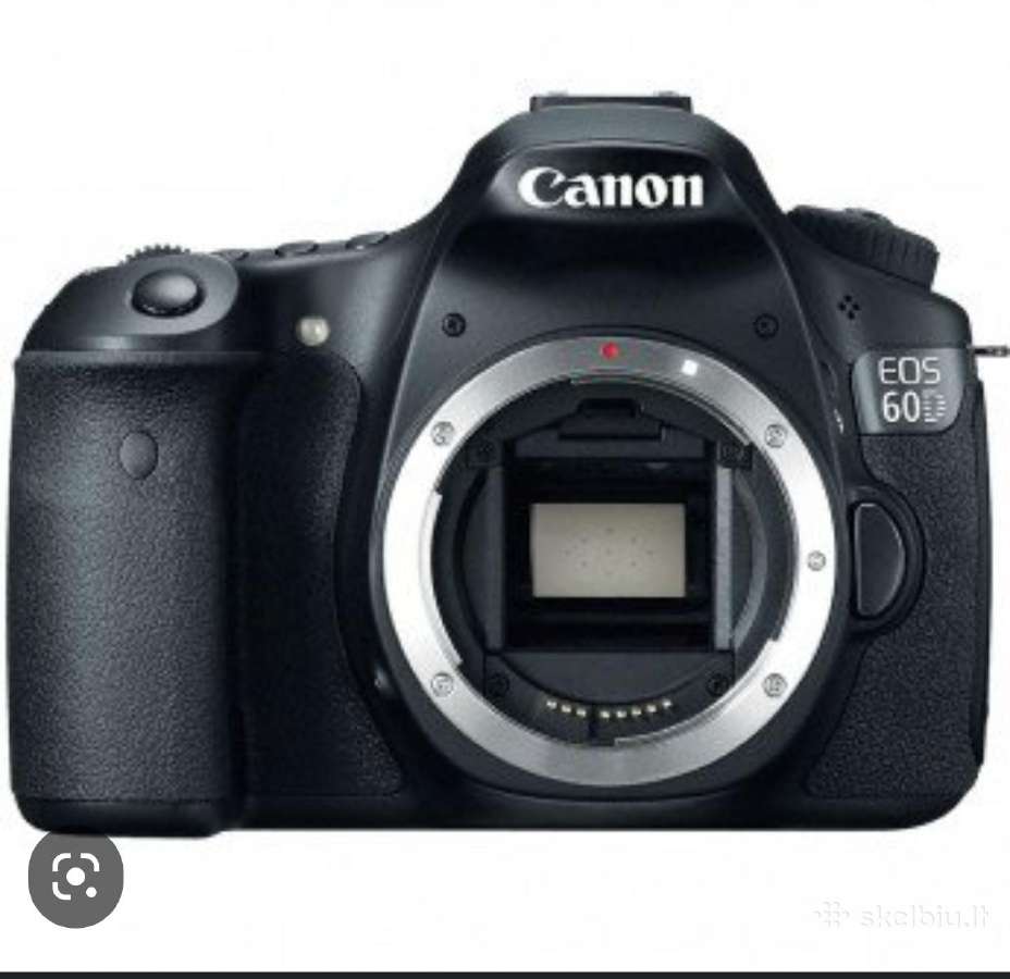 Canon 60d + battery grip Oe+ 16gb Sd kortelės 2vnt