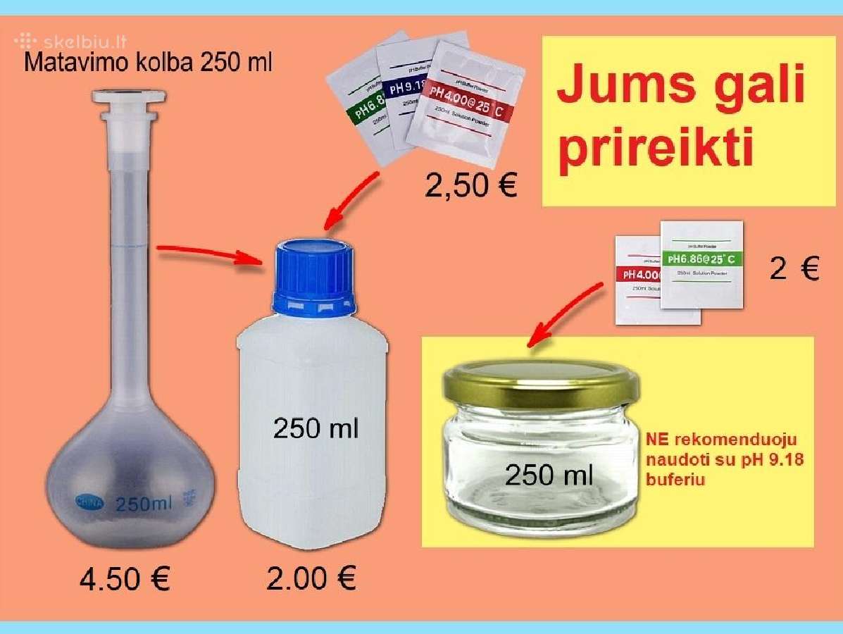 Ph buferiai 4.01 6.86 9.18 10.01 ph matuoklis - nuotraukos Nr. 2