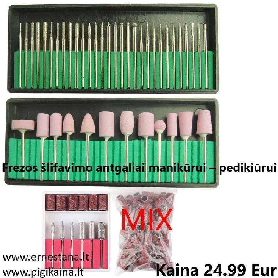 Dildės/frezos/priemonės Manikiūrui-pedikiūrui - nuotraukos Nr. 4
