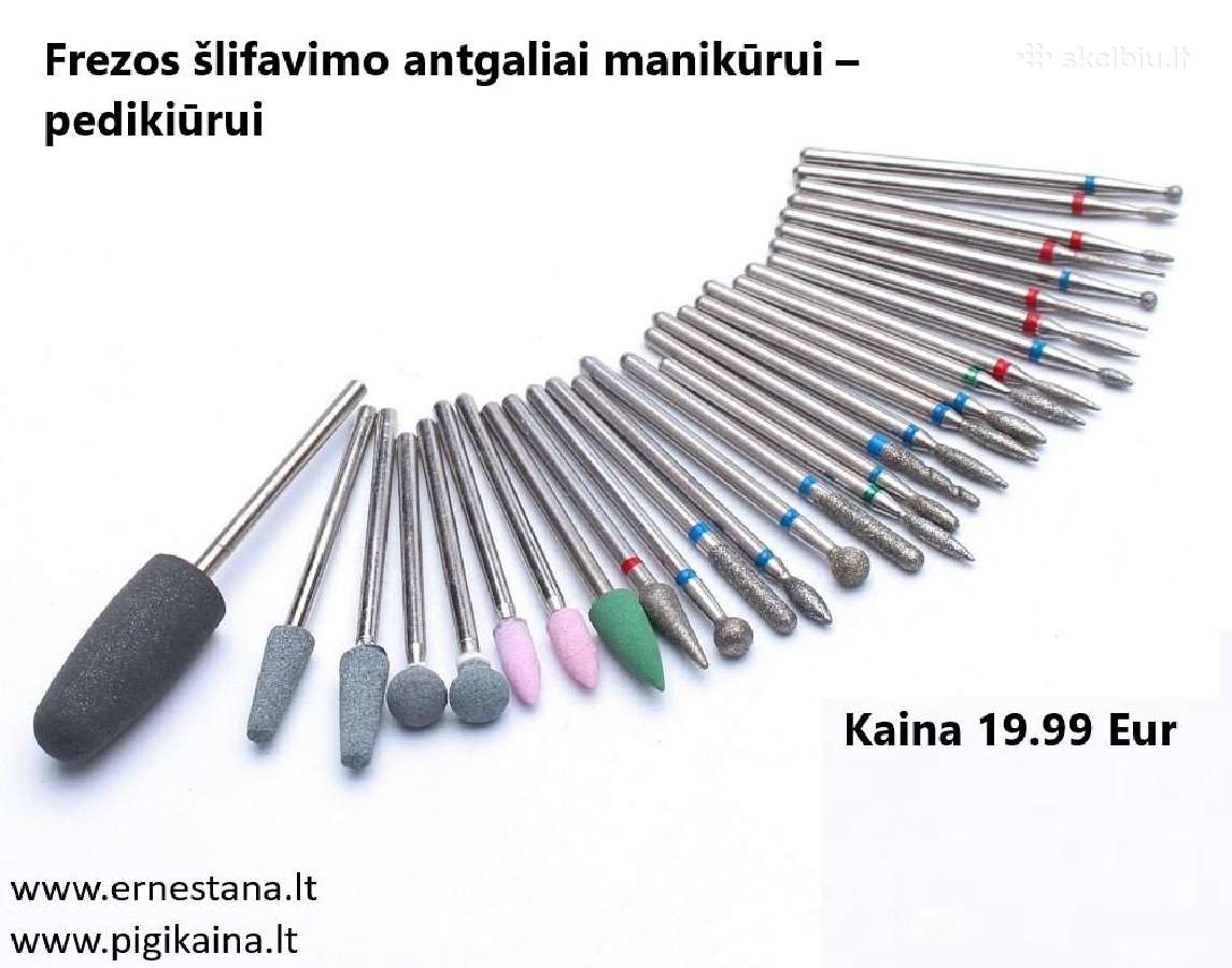Dildės/frezos/priemonės Manikiūrui-pedikiūrui - nuotraukos Nr. 5