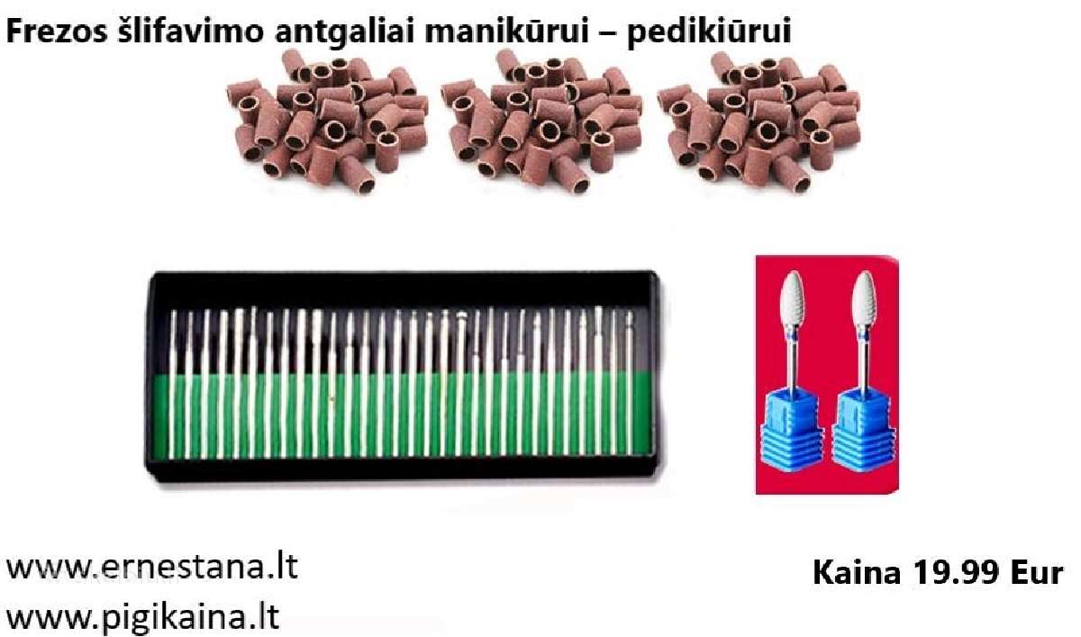 Dildės/frezos/priemonės Manikiūrui-pedikiūrui - nuotraukos Nr. 16