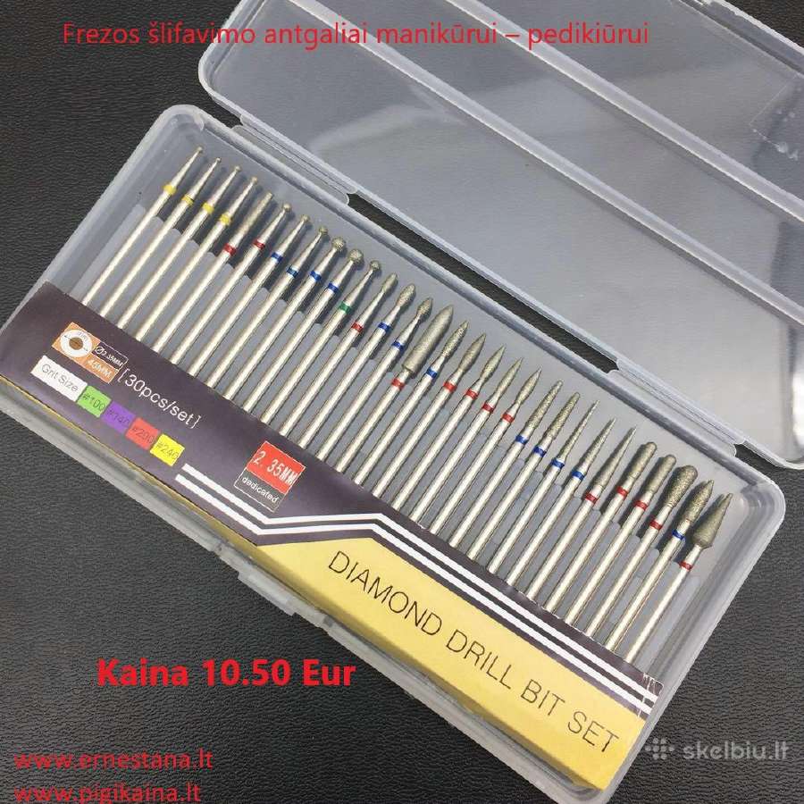 Dildės/frezos/priemonės Manikiūrui-pedikiūrui - nuotraukos Nr. 28