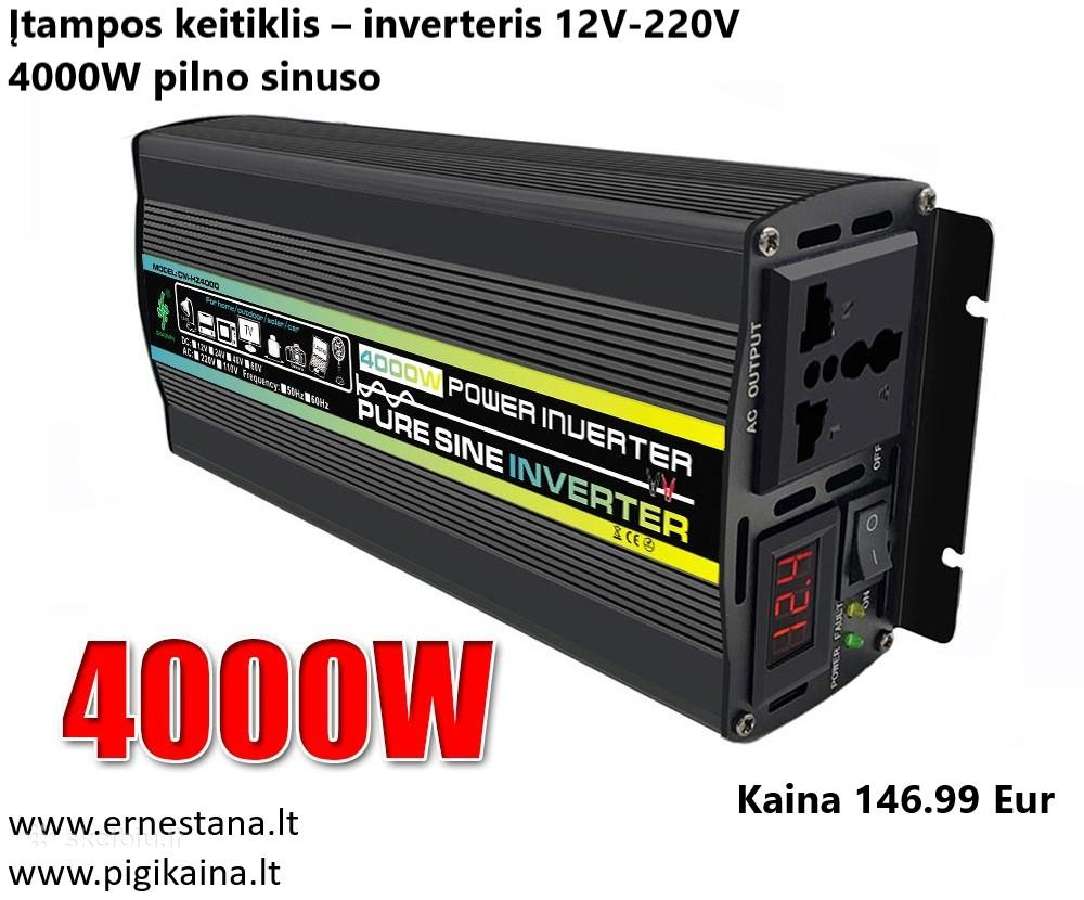 Inverteriai 12/24v- 220v / Maitinimo Šaltiniai