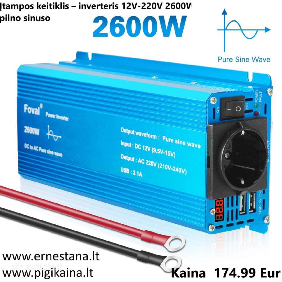 Inverteriai 12/24v- 220v / Maitinimo Šaltiniai - nuotraukos Nr. 33