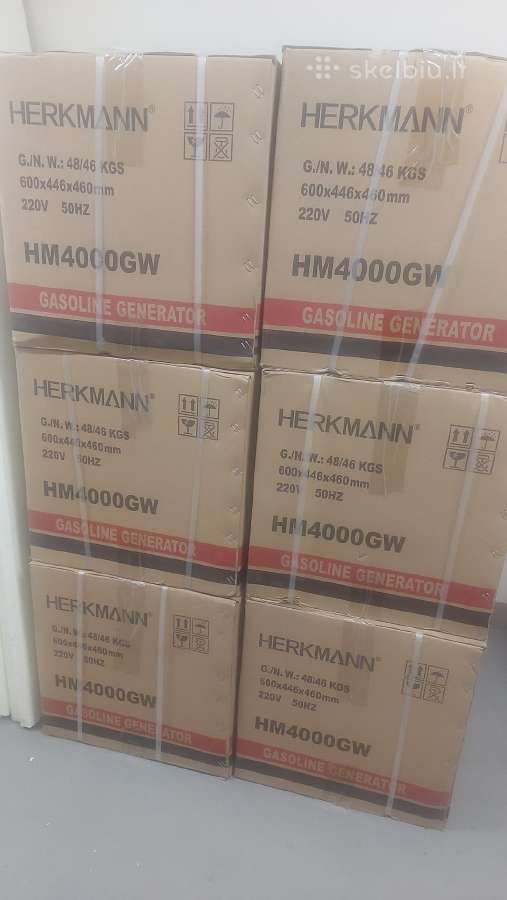 Herkmann vokiski benzin generatoriai 4kw su Avr