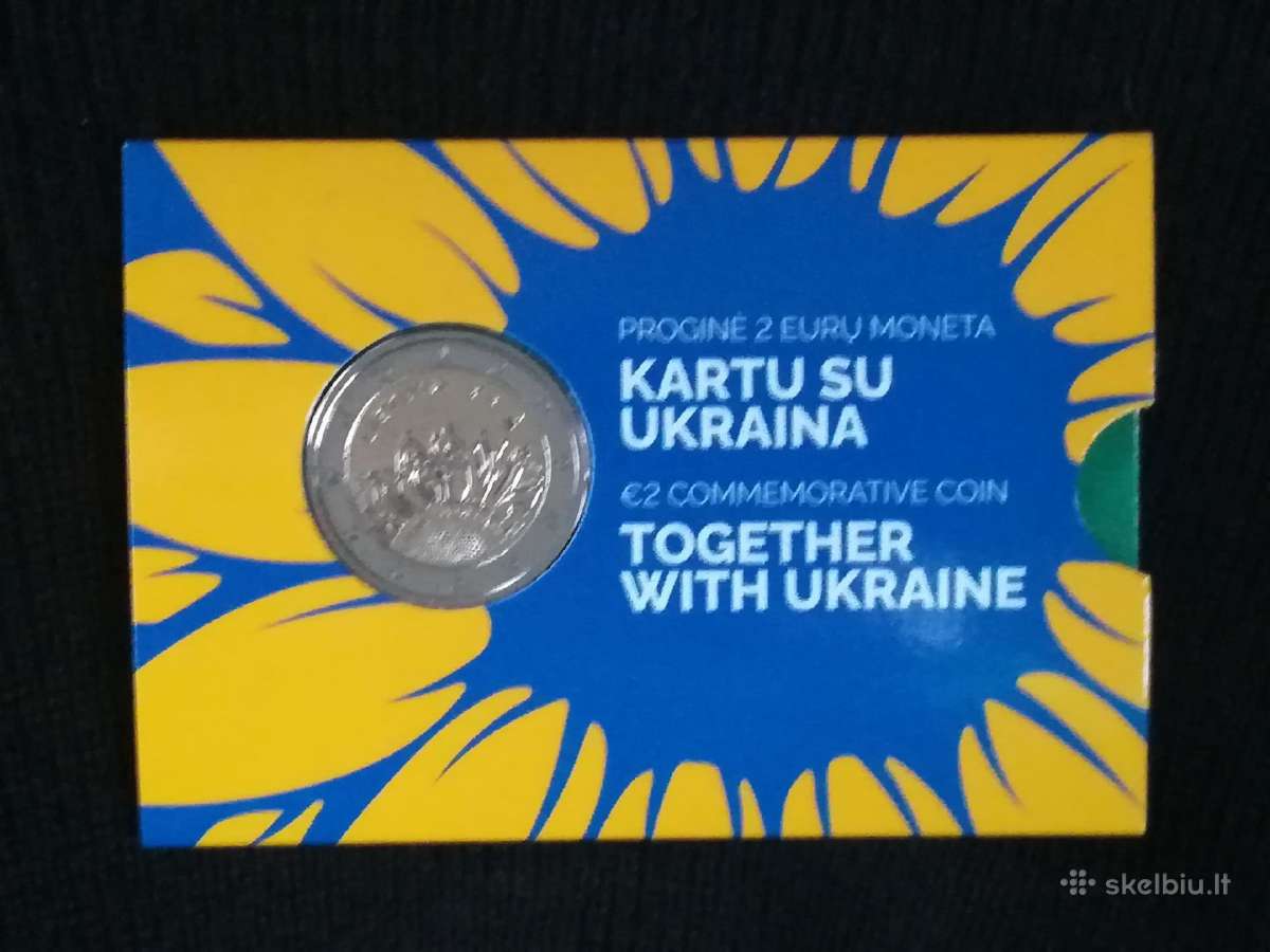 2 € kortelėje, proginiai, skirta Ukrainai