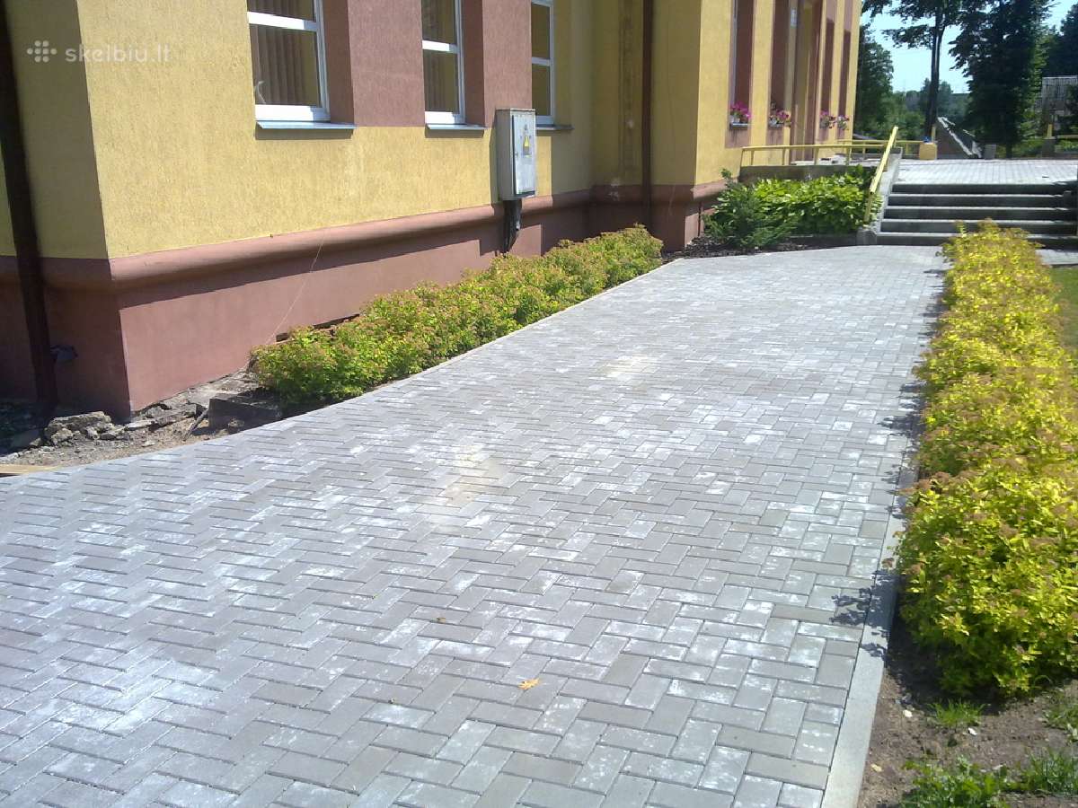 Trinkelių klojimas, gerbūvio darbai, bobcat nuoma - nuotraukos Nr. 9
