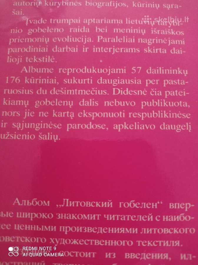 Lietuvos gobelenas albumas ( puiki dovana ) - nuotraukos Nr. 3