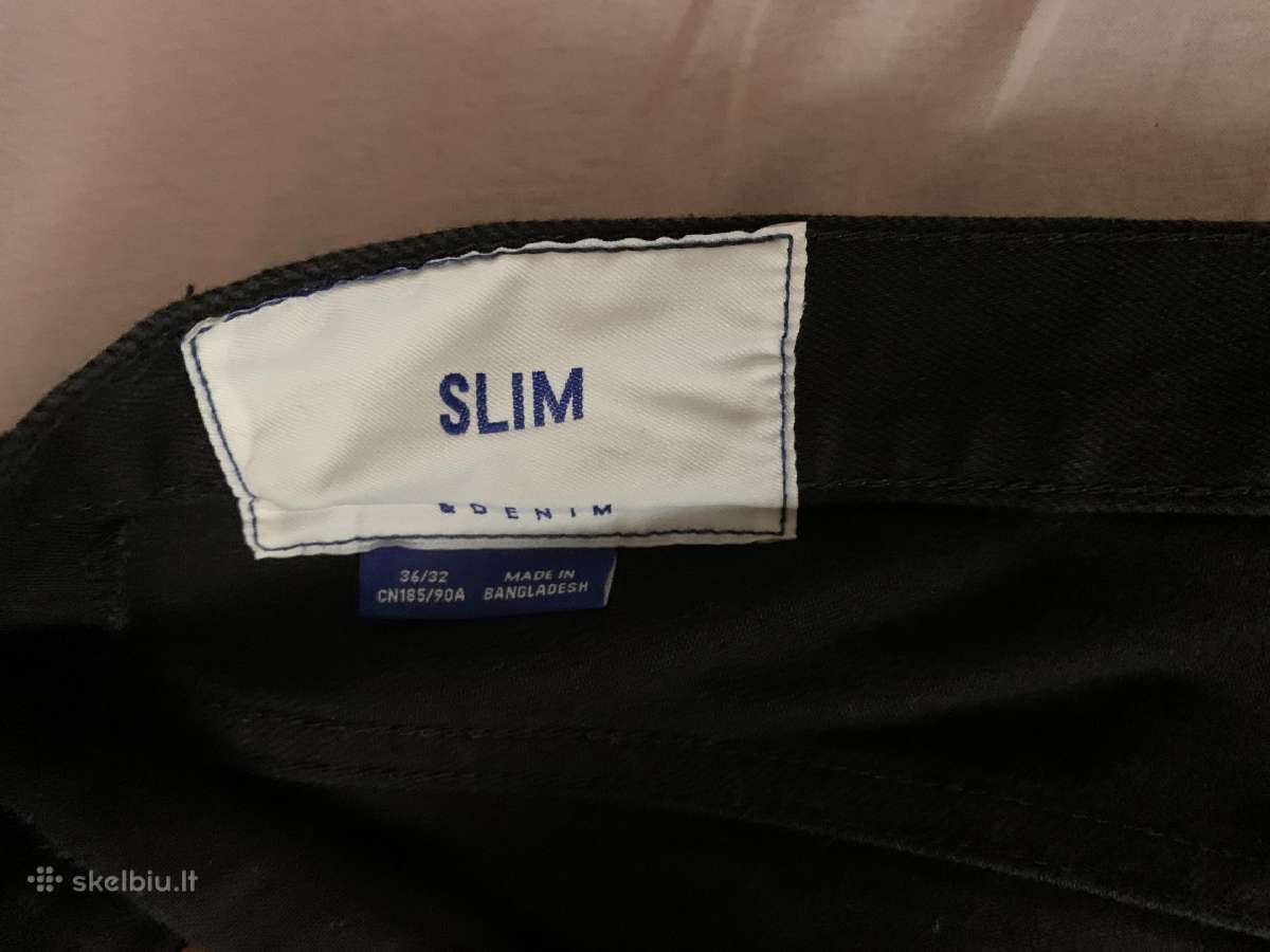 H&m juodi Dzinsai Dydis: W36 L32 - nuotraukos Nr. 3