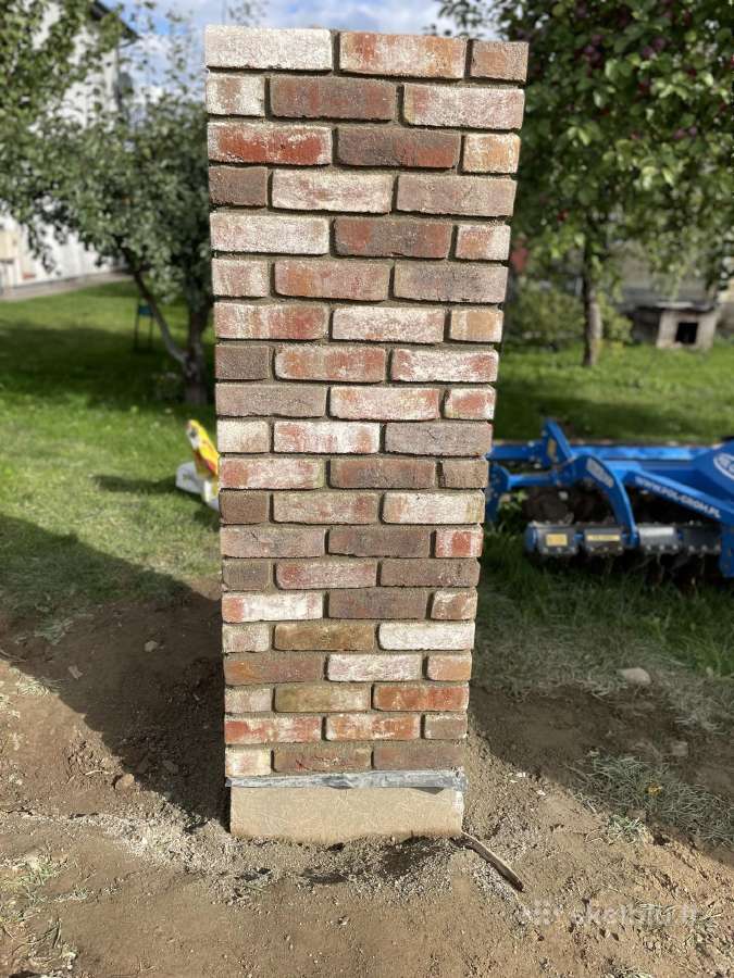 Klinkerio mūrijimas, Plyteliu klijavimas - nuotraukos Nr. 31