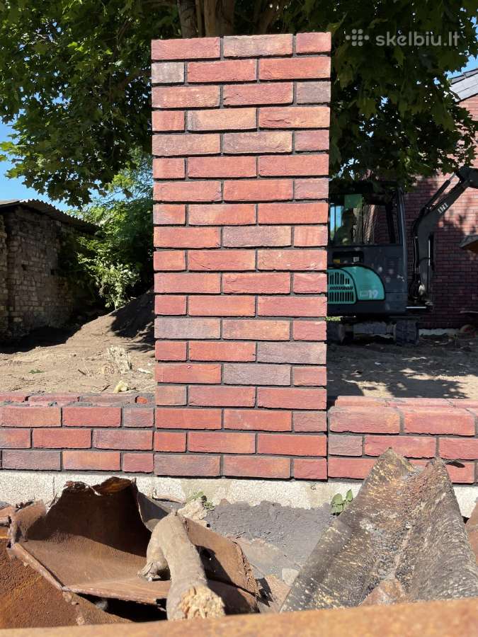 Klinkerio mūrijimas, Plyteliu klijavimas - nuotraukos Nr. 11