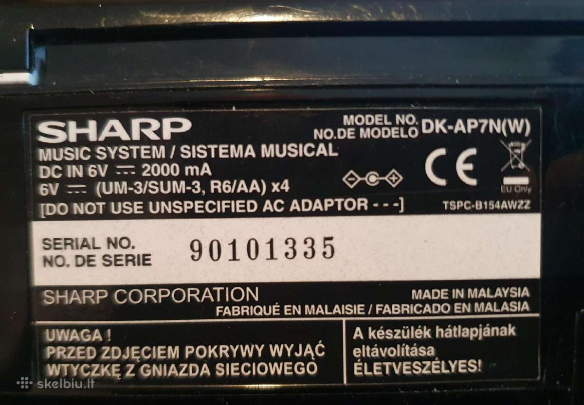 Sharp iPod kolonėlė dk-ap7 su aux in - nuotraukos Nr. 4