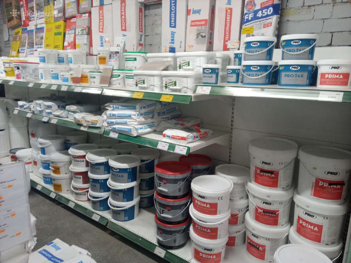 Gipso kartono plokštės, gipso profiliai ir detalės