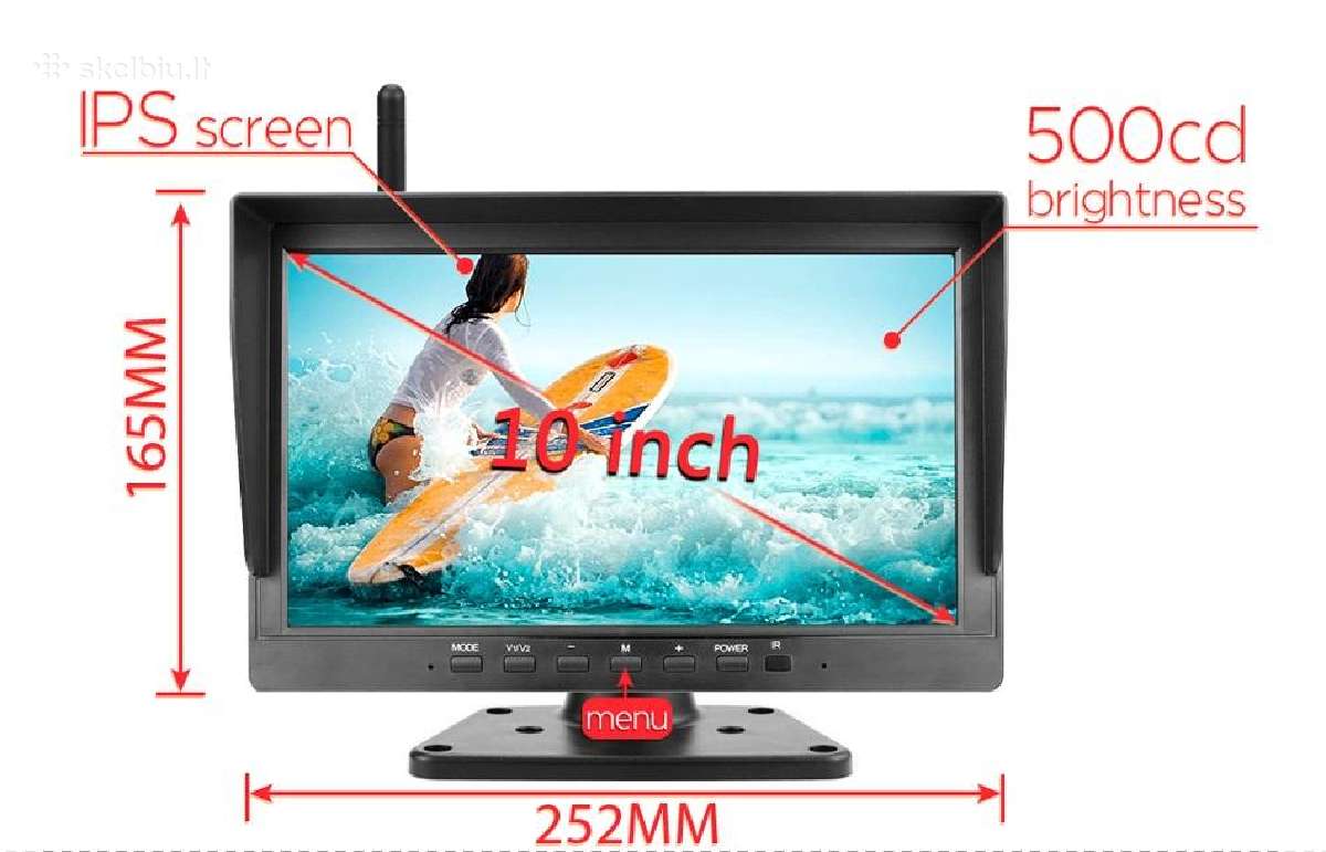 10 Ahd LCD monitorius ir dvejos bevielės kameros - nuotraukos Nr. 4