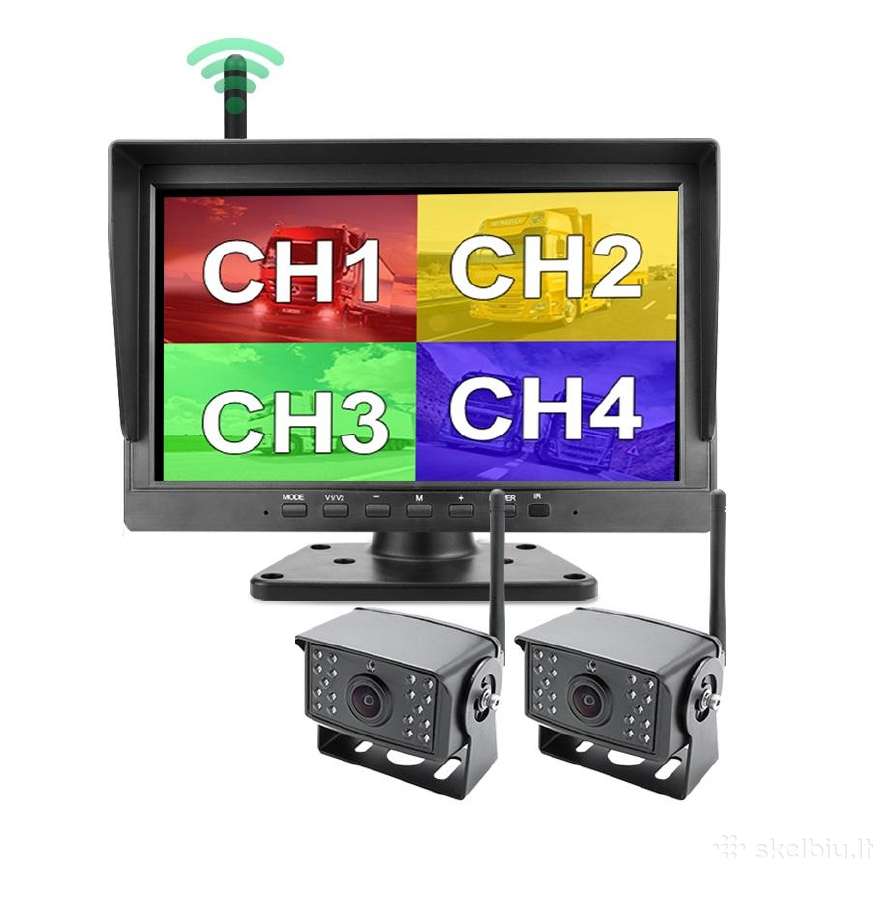 10 Ahd LCD monitorius ir dvejos bevielės kameros - nuotraukos Nr. 2