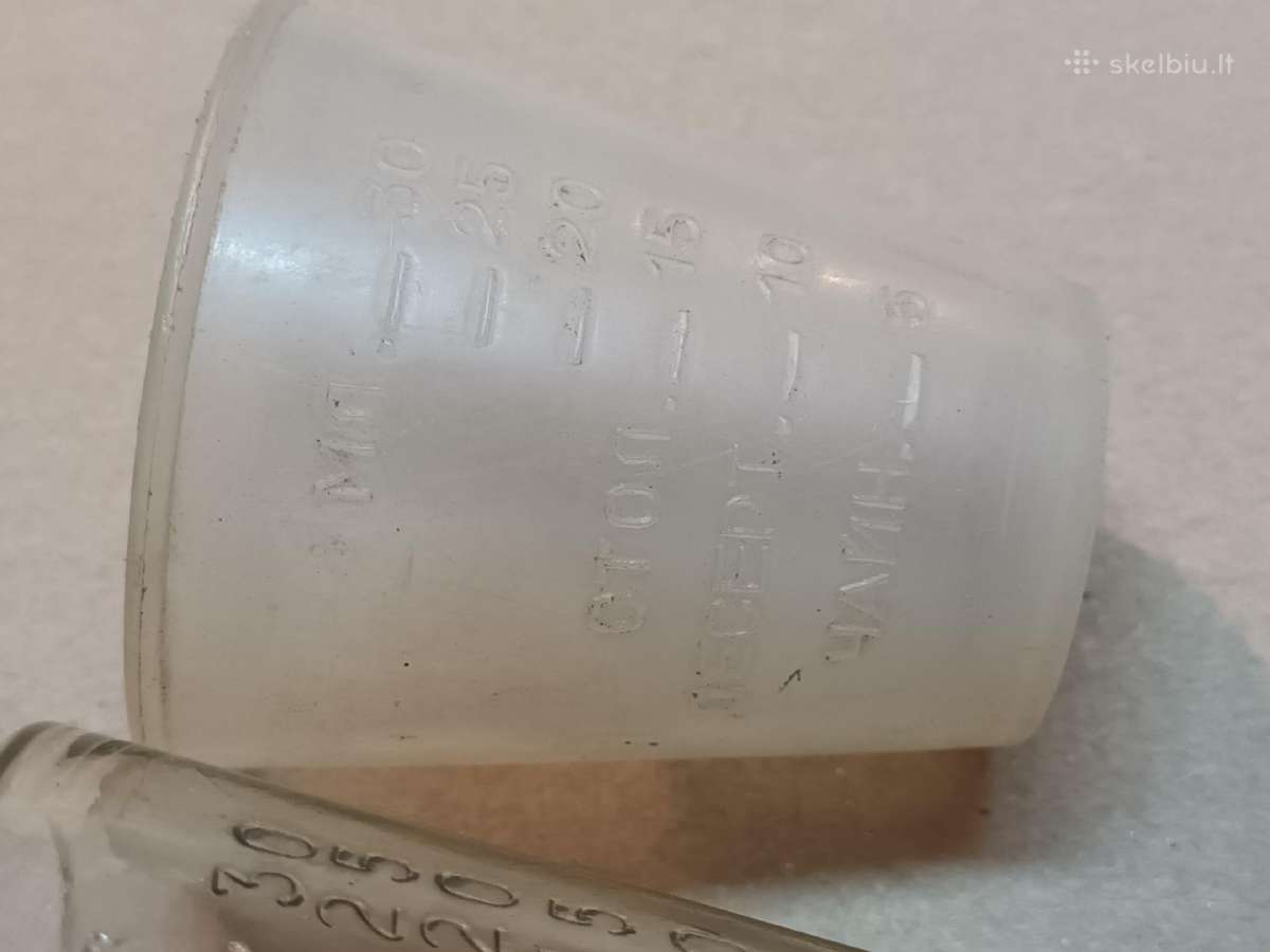Tarybiniai medicininiai stikliukai vaistams 1980 - nuotraukos Nr. 3