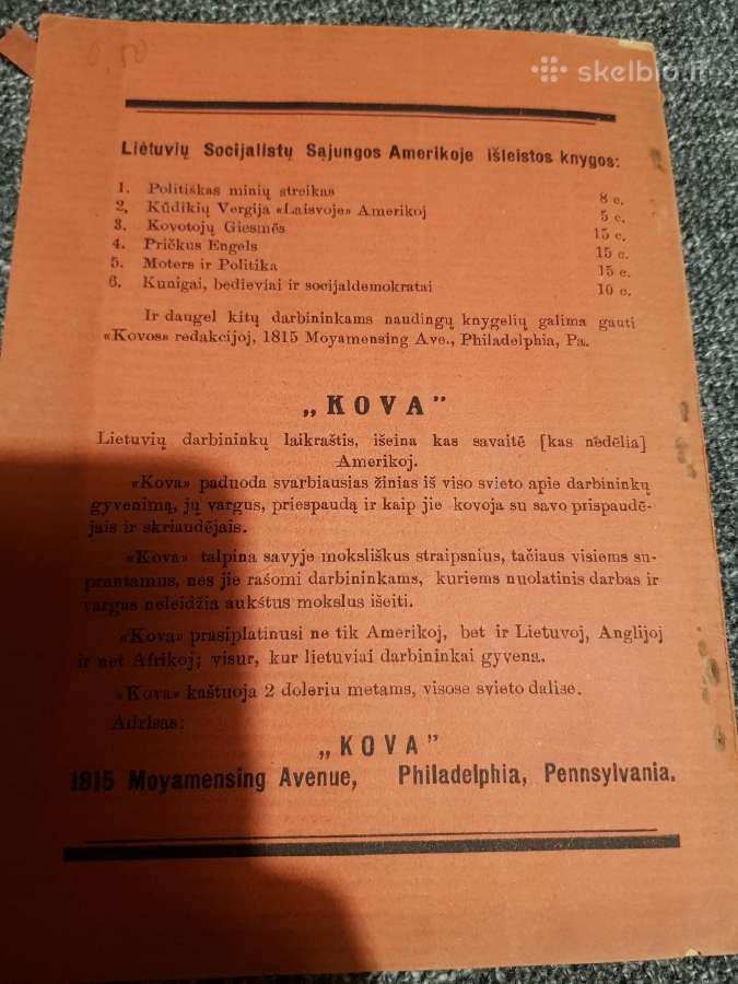 Antikvarinė Amerikos lietuvių leista knyga 1908 - nuotraukos Nr. 2