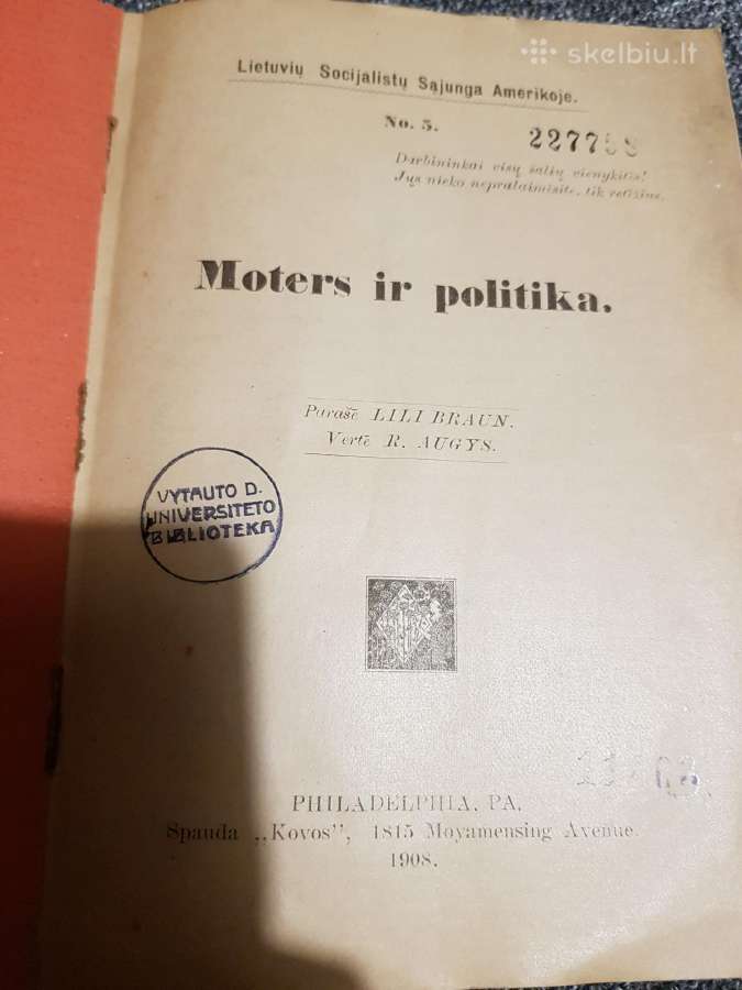 Antikvarinė Amerikos lietuvių leista knyga 1908 - nuotraukos Nr. 3