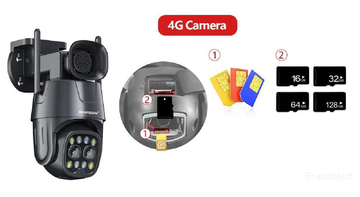 Lauko kamera su Sim kortele 3g, 4G sekiojanti 4mp - nuotraukos Nr. 3