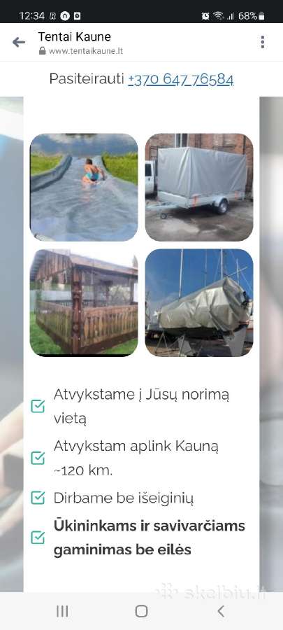 Tentu gamyba per 1D. atvykstu ismatuoti dirbu 24/7 - nuotraukos Nr. 4