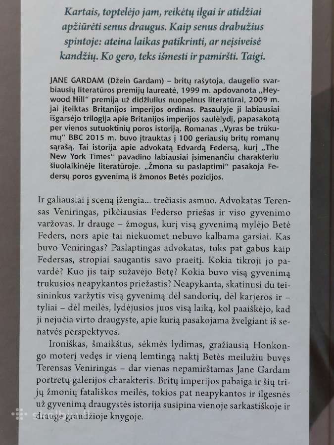 Jane Gardam ,knyga - Meilužis . - nuotraukos Nr. 3