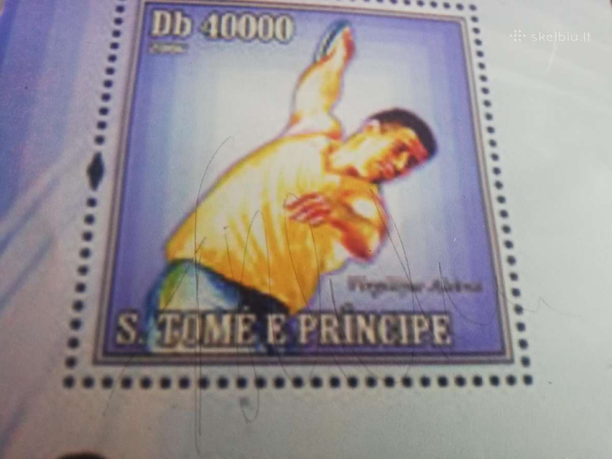 Pašto ženklo nuotrauka su V. Aleknos parašu