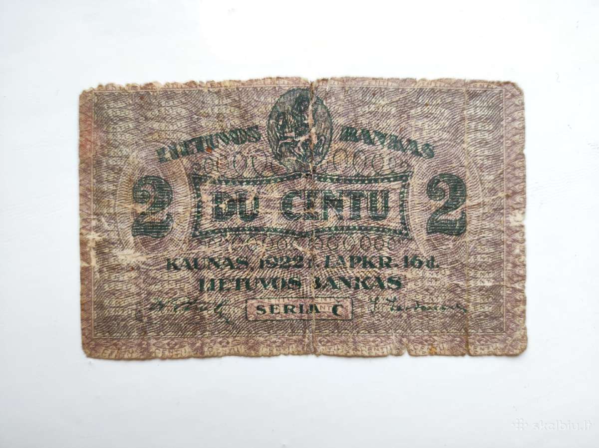 2 centu 1922 (Lietuviški tarpukario)