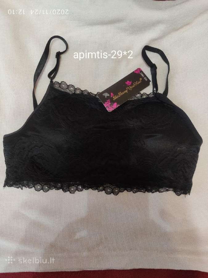 Juoda nėriniuota 29*2 liemenėlė