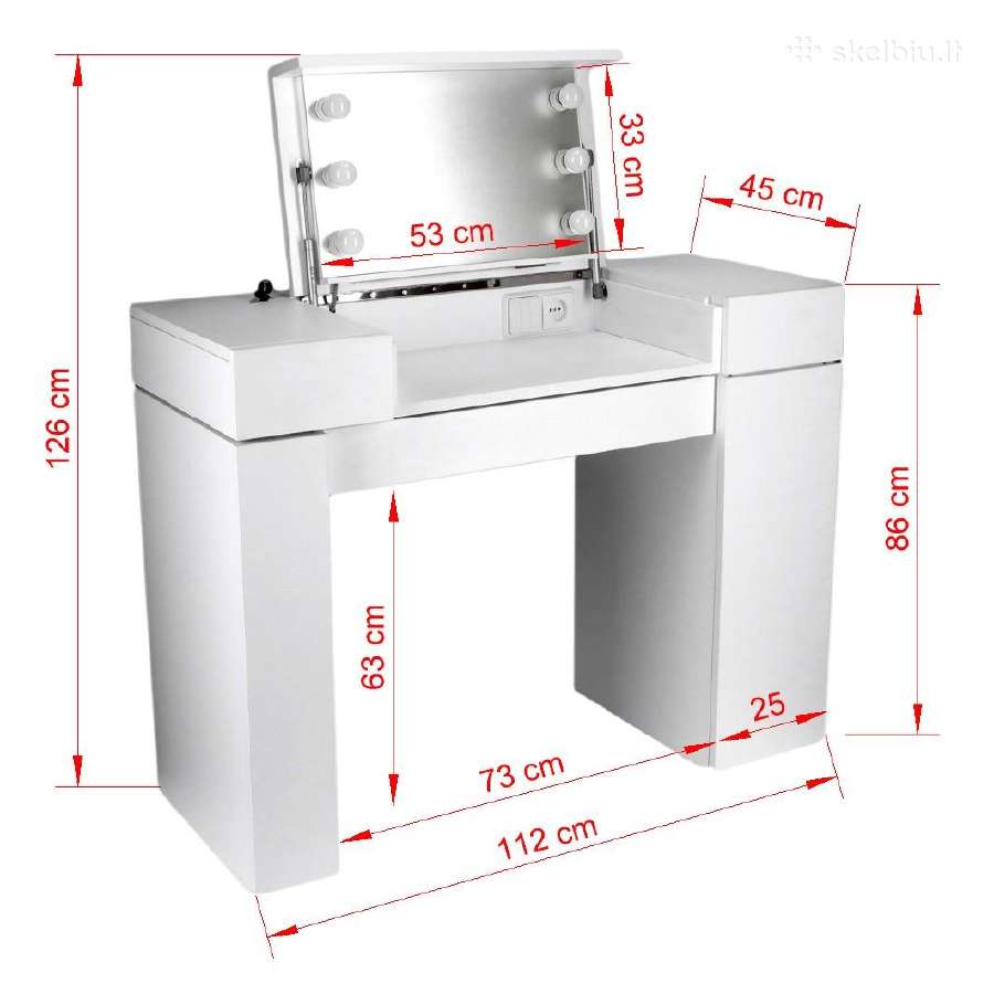 Makiažo / Kosmetinis staliukas "Premium". Pufas - nuotraukos Nr. 6