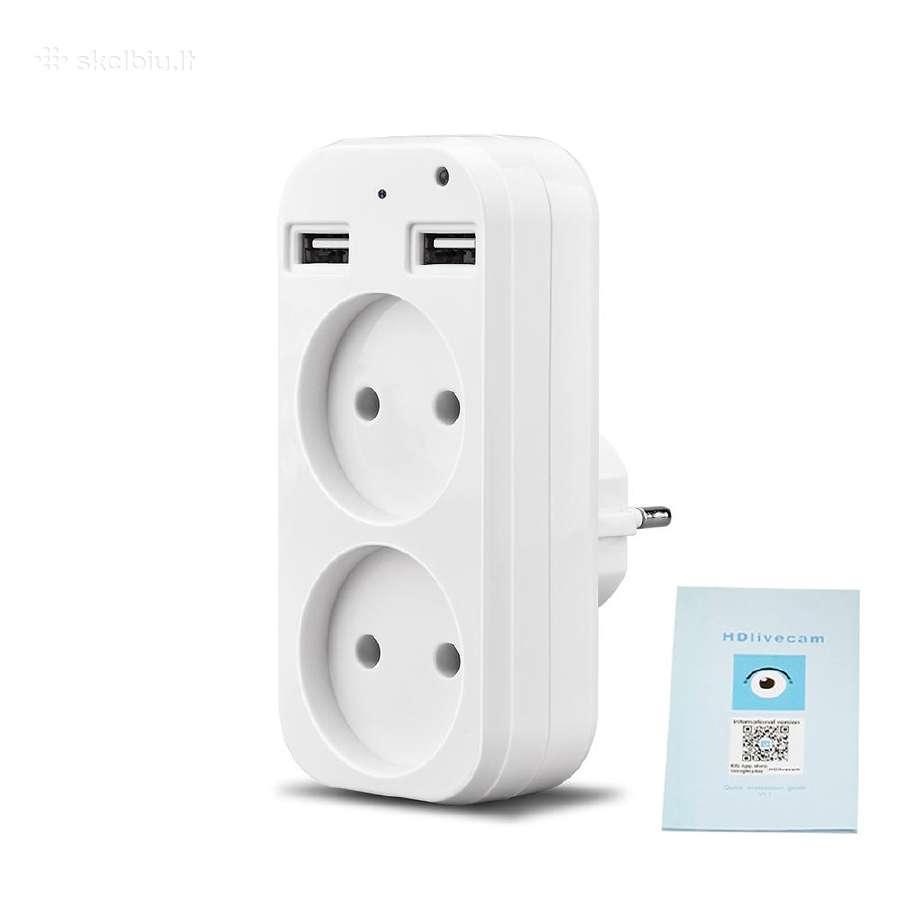 Rozetes šakotuvas su slapta kamera ir WiFi 4k - nuotraukos Nr. 6