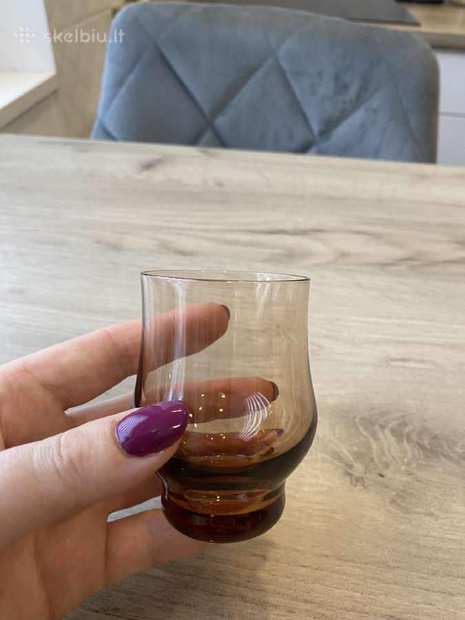 Rudojo stiklo stiklinė 1 vnt. - nuotraukos Nr. 2